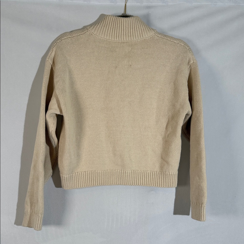Part Two Copenhagen Clene Cardigan Sweater Size S Cream Color 100% Cotton EUC - Picture 5 of 12